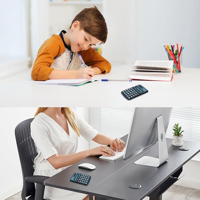 50 Pcs Small Basic Calculators Mini Calculator Pocket, 4 Function Calculator 8 Digit Display Basic Calculators for Office School and Home (Black)