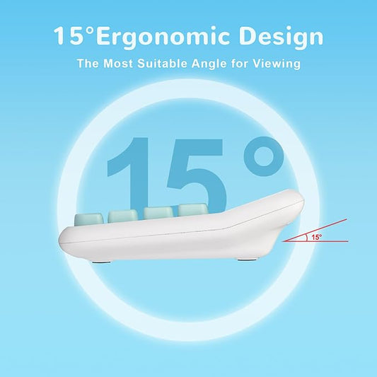 Pendancy Calculators Desktop 12 Digit, Gradient Pink Cute Basic Calculator with Extra Large LCD Display and Buttons, for Office, School, Home Use