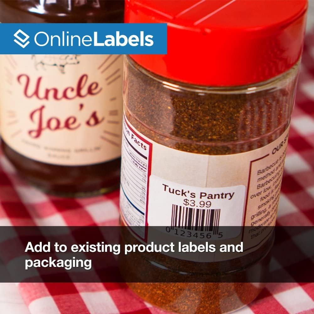 1.5 x 1 Rectangle Barcode Labels - Pack of 25,000 Labels, 500 Sheets - Inkjet/Laser Printer - Online Labels