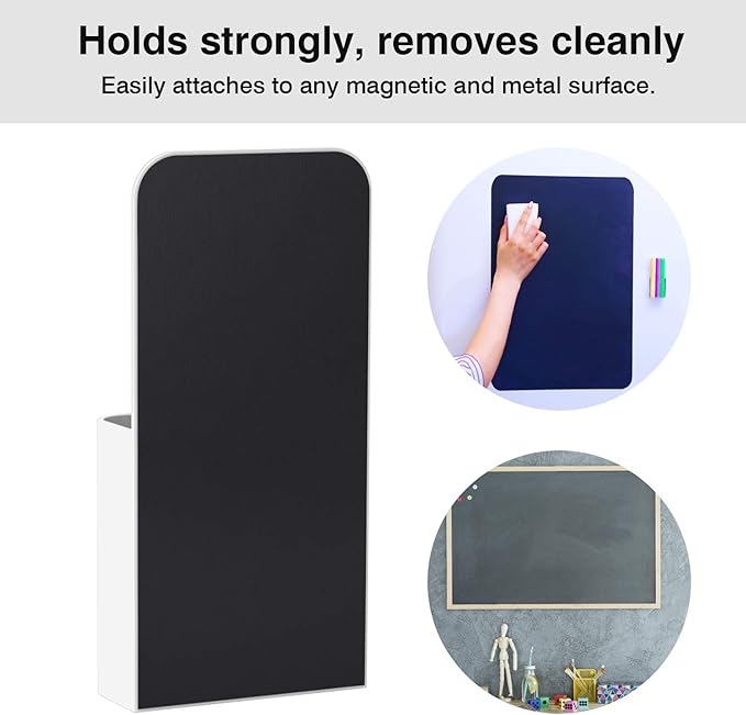 MoKo 4 Pack Magnetic Pen Holder for Whiteboard, Magnetic Dry Erase Marker Holder for Refrigerator Storage Magnetic Pencil Holder Locker Accessories for School, Office, Home - White