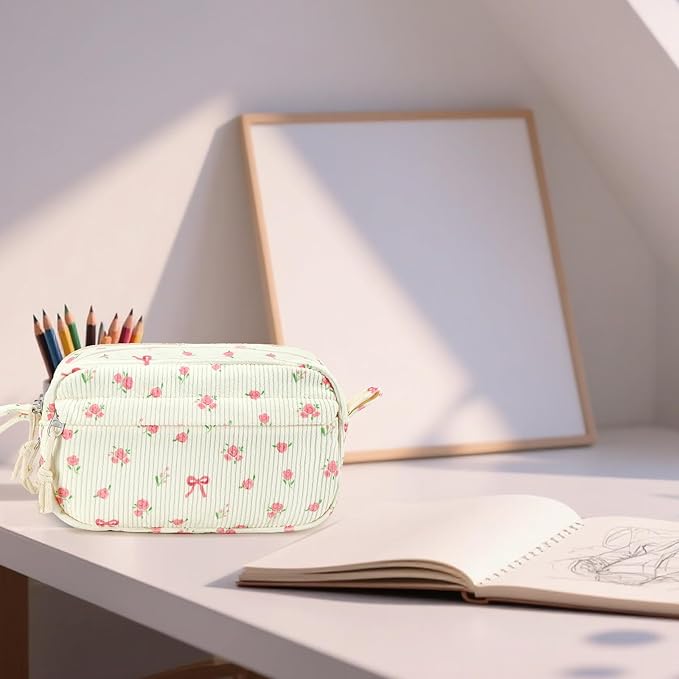 Bluboon Big Capacity Pencil Case Pencil Pouch Pen Case School Supplies Cute Pencil Box Pencil Bag for Teen Girls Boys Women Man