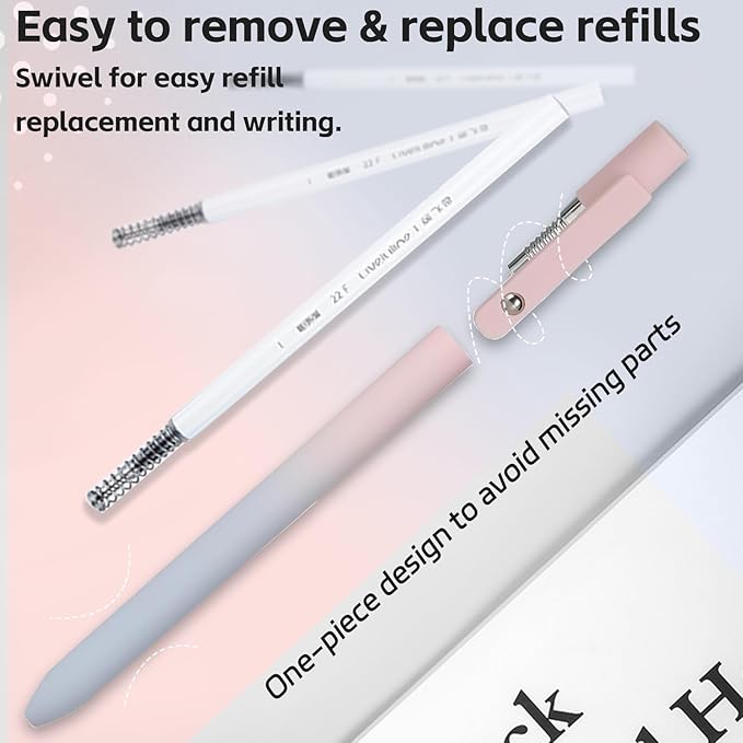 Gel Pens, 5Pcs 0.7mm Fine Point Black Ink Pens With Smooth Wirting,Office Desk Accessories,Quick Dry Pens For Journaling,Ballpoint for School Supplies, Gift for Women Men Student(Gradient)