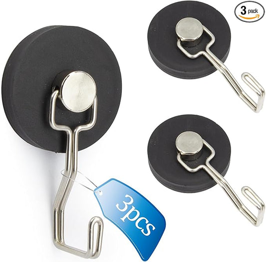 1.22' Inch Rubber Coated Magnetic Hooks for Hanging