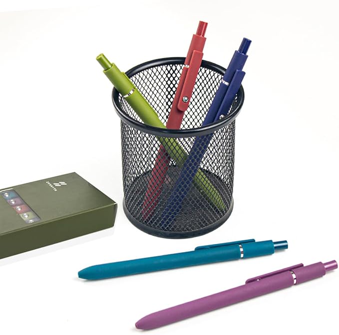 ELANE 5 Pcs Colorful Gel Pens,0.5mm Fine Point Quick Dry Black Ink Pen for Journaling Note Taking Writing, High-End Series Pens for Gifts for Doctor Nurse Teacher Students(vintage)