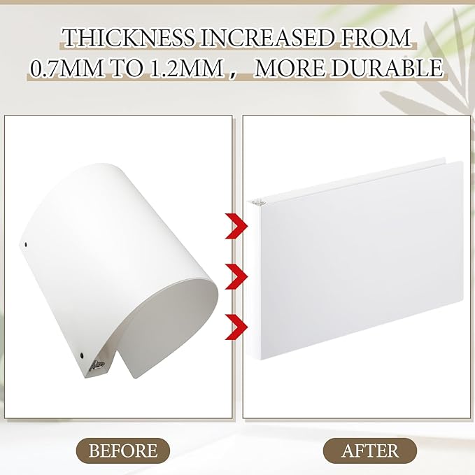 4 Pcs 11 x 17 Inch 3 Ring Binders 1 Inch Rings Heavy Duty View Plastic Flexible D Ring Binders Economy Holds 11" x 17" Paper for Artwork Blueprints, Office, Home, Work Places (White)