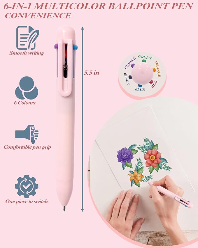 54Pcs Aesthetic School Supplies Set with Large Pastel Pencil Case 12 Dual Tip Highlighters, 6 Gel Pens, 5 Black Pens, 5 Mechanical Pencils (0.5-2.0mm) - Perfect Student & College Essentials Gifts