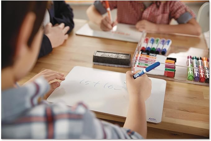 EXPO Low Odor Dry Erase Markers Ultra-Fine Tip Assorted Colors 8 Count