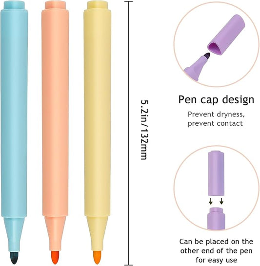 Ddaowanx Dry Erase Markers,Aesthetic Erasable Whiteboard Marker,Assorted Colors,Gifts for Teen Girls School Supplies(8)