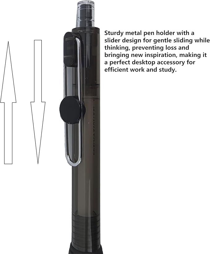 Fengtaiyuan Black Ink, 1.0mm, Retractable Gel Ink Rollerball Pens, Bold Point, Comfortable Grip, Easy Hold, Writting Smooth, 12 Pack (BlackZS10P12)