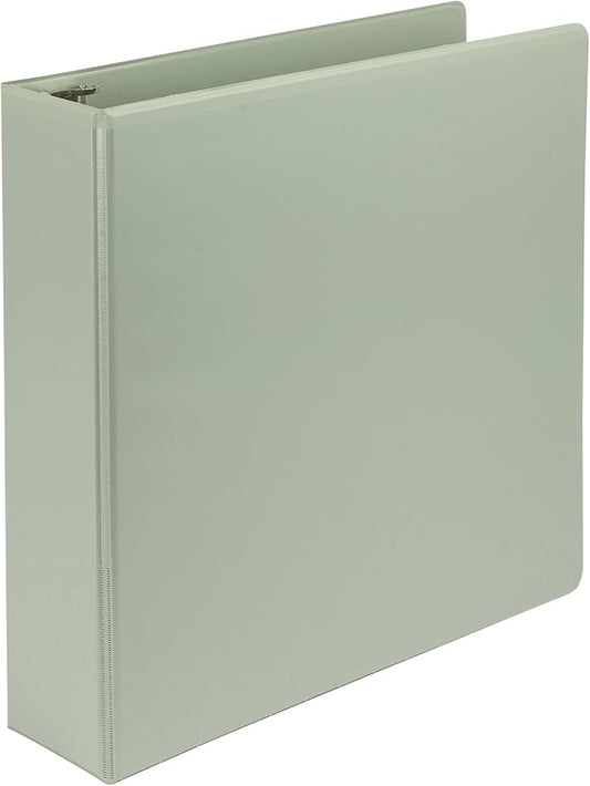 Samsill Plant-Based 2 Inch Durable D-Ring, Made in USA, View Binder, Eco-Friendly, USDA Certified Biobased, Single, Dusty Green