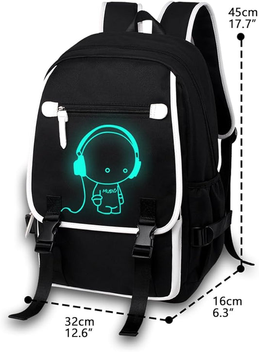 Asge Large 3 Piece Backpack Set - Boys & Girls Teenage Reflective Waterproof School Satchel for Travel & Outdoor