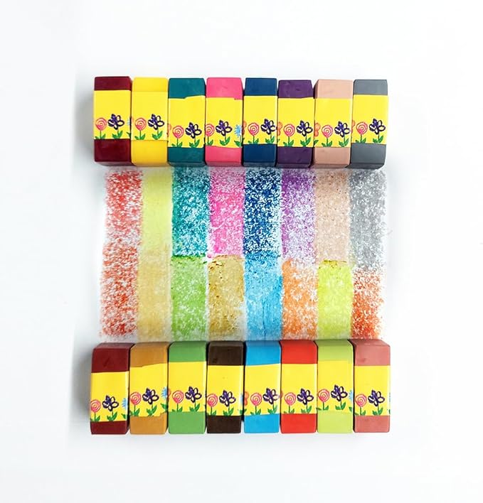 Azafran Non Toxic Organic Block Crayons 16 Colors for Toddlers - Plant Based, Natural Hypoallergenic Jumbo Crayons in Crayon Box, Non Greasy, Food Grade Colors, Paraffin free, 4.23 oz (120 Gram)