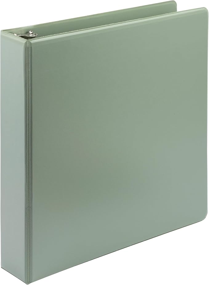 Samsill Plant-Based 1.5 Inch Durable D-Ring, Made in USA, View Binder, Eco-Friendly, USDA Certified Biobased, Single, Dusty Green