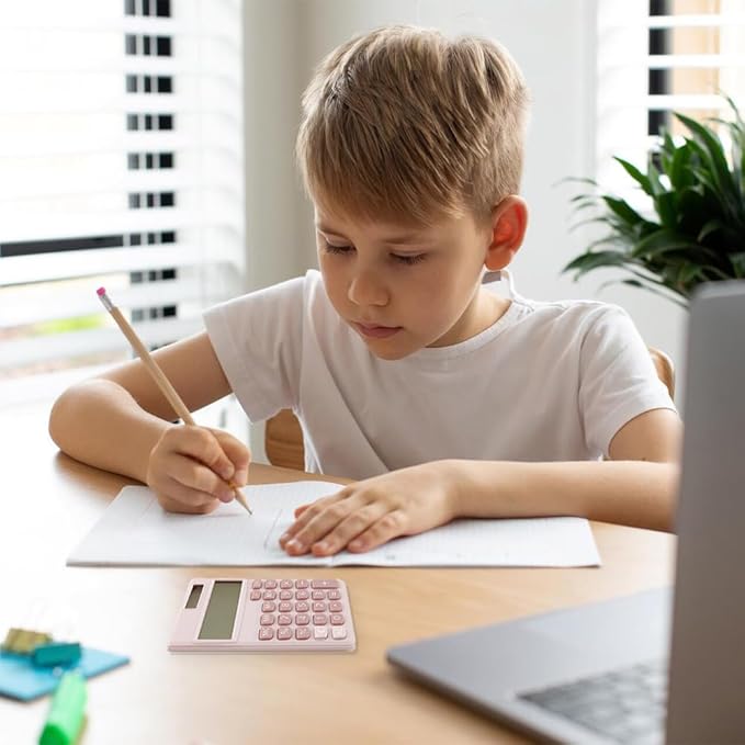 Pink Calculator,Calculator Small,Back to School Gifts for Students,School Supplies Essentials Mini Calculators Cute Solar 4 Function Calculators Basic Calculato for Home Office Supplies