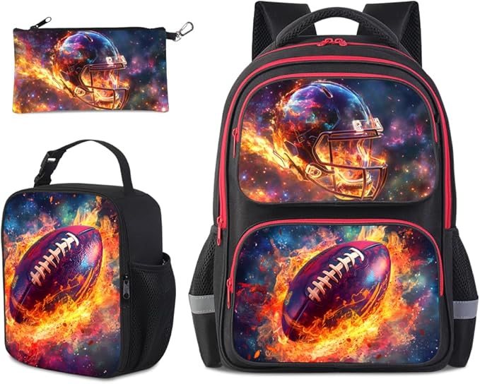 Kids Backpack for School - 17 Inch 3D Reflective Cartoon Bookbag with Dual Zippers, Ergonomic Design for Boys & Girls Ages 6-18 | Durable 600D Polyester Children's Backpack