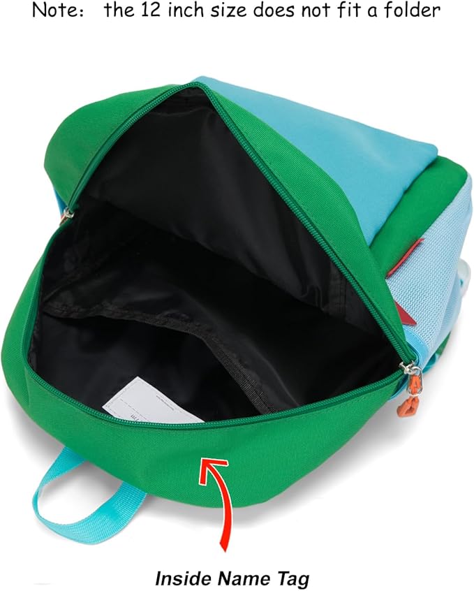 HawLander Little Kids Backpack for Boys Toddler School Bag Fits 3 to 6 years old, 12 inch, Green