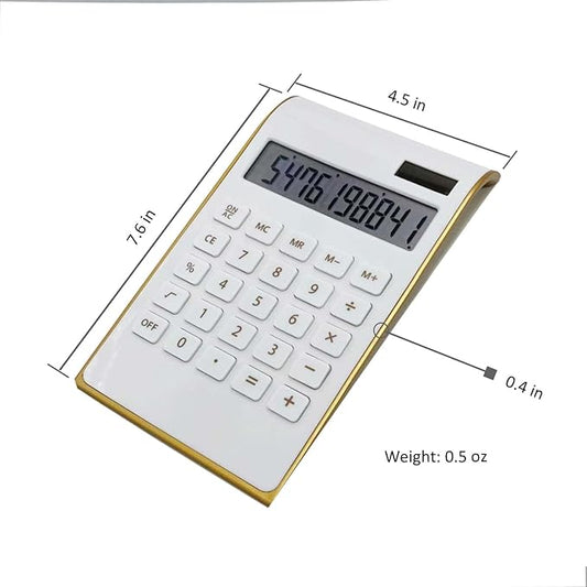 Benkaim Solar Gold Standard Function 10-Digit Desktop Calculator for Office, Home