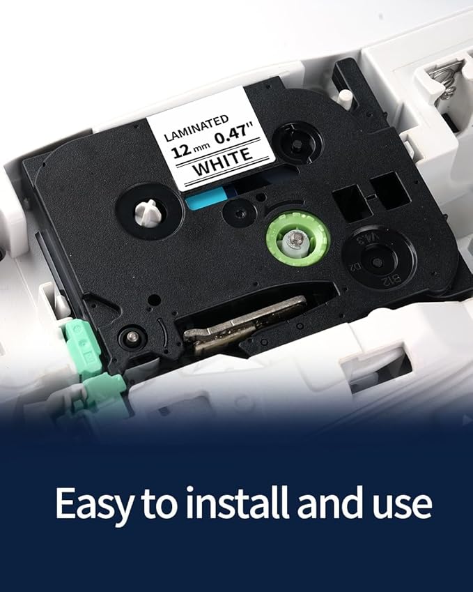 TZe-131 PTD220 Label Maker Clear Tape Replace for Brother TZ Tape 12mm 0.47 Laminated Clear Label Tape TZe131 Work with Brother P-Touch Label Tape Refills PTD210 PTD202 PTD200 PTH110, 8m, 4-Pack