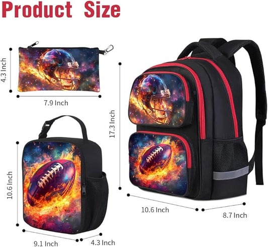 Kids Backpack for School - 17 Inch 3D Reflective Cartoon Bookbag with Dual Zippers, Ergonomic Design for Boys & Girls Ages 6-18 | Durable 600D Polyester Children's Backpack