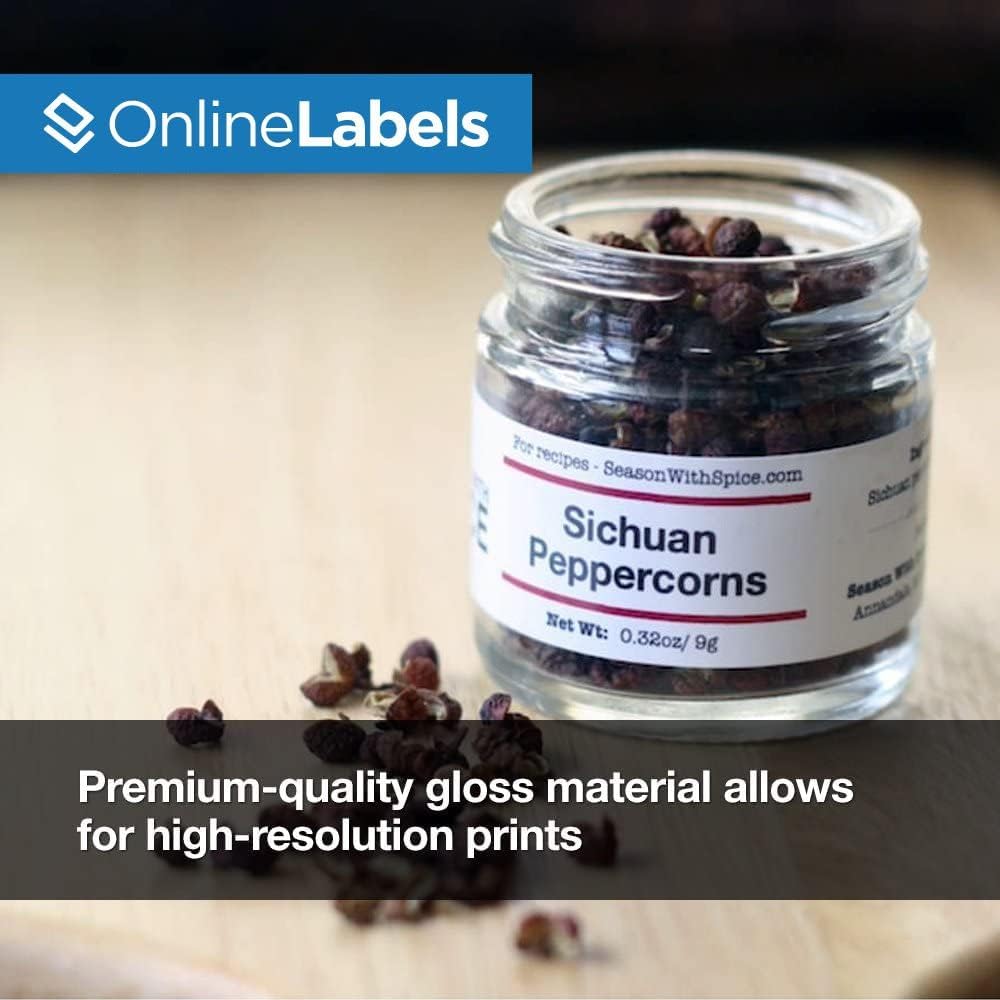 8.5 x 11 White Gloss Sticker Paper (Inkjet Printers Only) - 10 Sheets - Full Sheet Labels - OnlineLabels