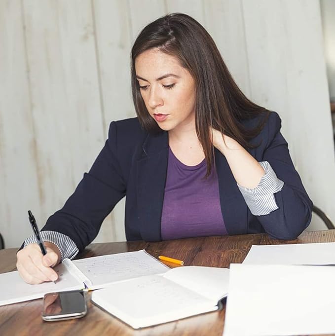 Smart Color Art 45 Pack Black Gel Pens, Retractable Medium Point Gel Ink Pens, Smooth Writing, Comfort Grip, Unisex