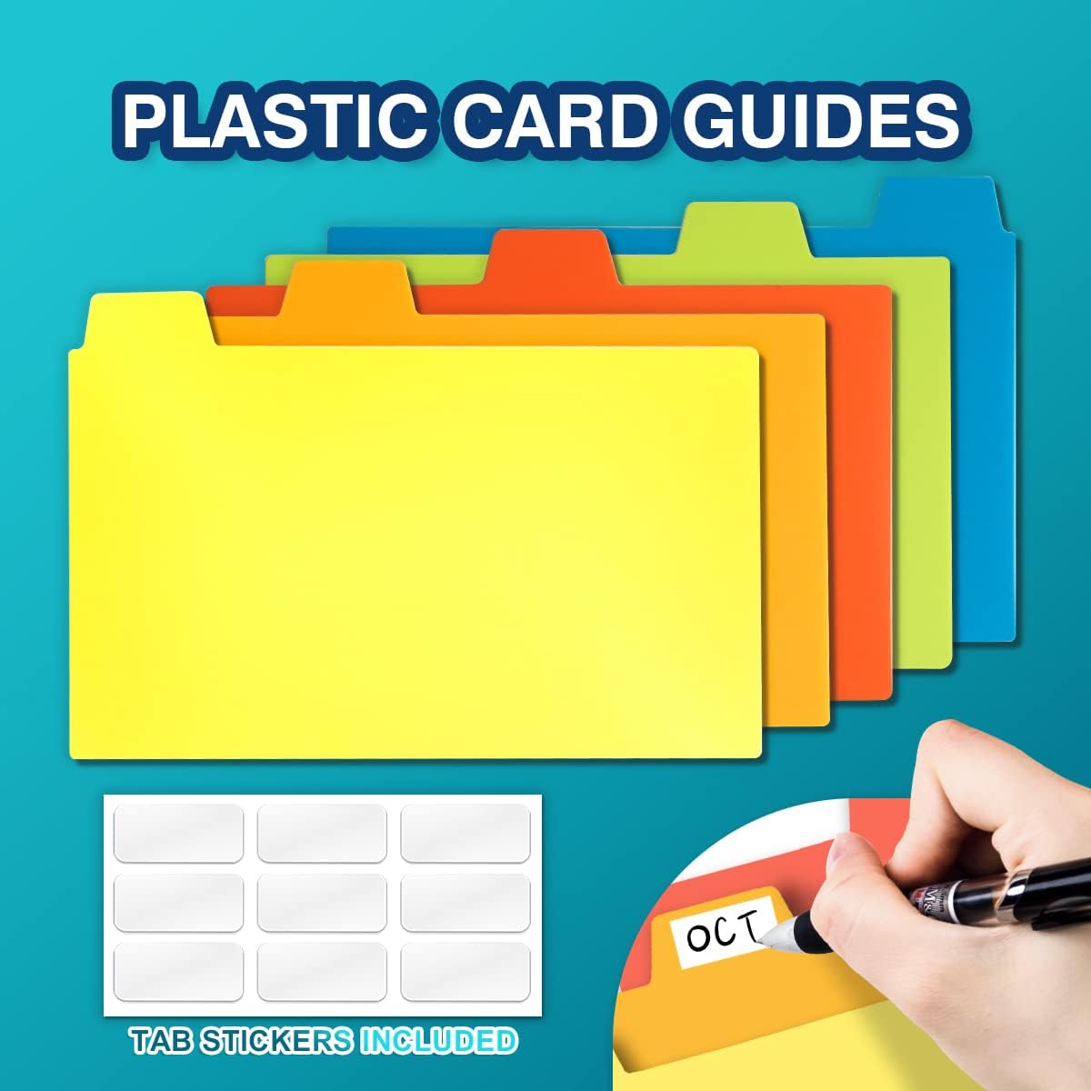 H4D 3x5 Index Card Case with 100 Heavyweight Ruled Index Cards and Dividers, Red