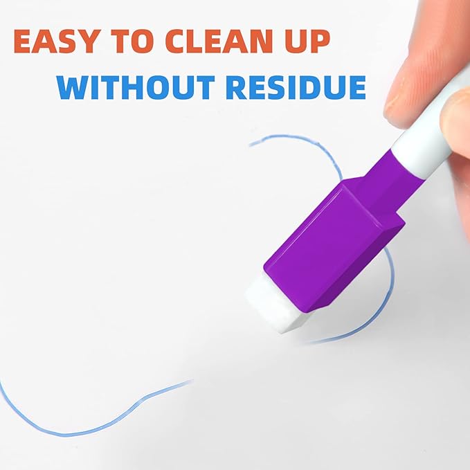 25 Pcs Colorful Magnetic Dry Erase Markers with Eraser Cap, White Board Mini Dry Erase Markers Bulk, Fine Point Tip Student White Board Markers for Teachers Office School Supplies