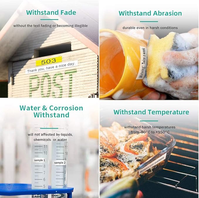 COLORTY Replacement for Brother P-Touch Label Maker Tape TZe 12mm 0.47 Laminated Compatible with Brother P Touch Label Maker PT-D210 PT-H110 PT-D400AD PT-P710BT TZe-231 Pastel Tape Cassette, 6 Pack