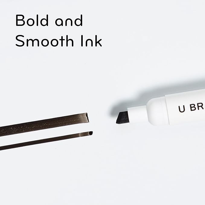 U Brands Fine Tip Dry Erase Markers with Eraser, Whiteboard Markers with Chisel tip, Low Odor, Black, Set of 12