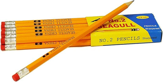 Seagull 288 PCS Pre-sharpened Pencils with Erasers, Bulk Graphite Pencils for Back to School Teacher Supplies, NO.2 Number 2 HB Pencils for Writing Drawing Sketching, Kids Party Favors