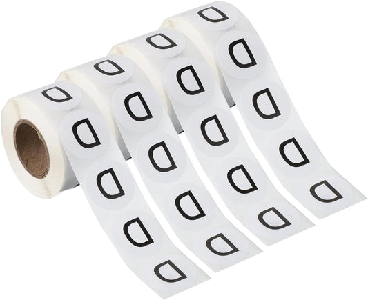 PATIKIL 1" Letter D Stickers, 4 Rolls Self-Adhesive Alphabet Round Circle Dots Labels for Organization Storage Inventory Boxes Scrapbook Craft 2000 Pcs Total