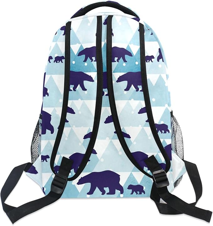 SUABO Polar Bear Backpack for School Student Laptop iPad Tablet Travel School Bag for Boys Daypack
