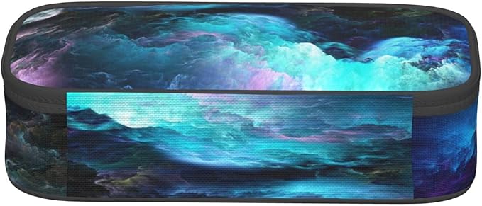 Beautiful Cloud Large Pencil Case With Zipper Compartments Stationery Pencil Bag For Kids Teens Students School Supplies