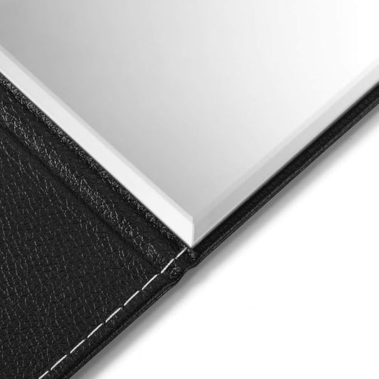 EFAILY Folding Travel Mirror, PU Portable Adjustable Rectangular Ultrathin Mirror, for Travel, Camping,Home (4.3W×2.9L)