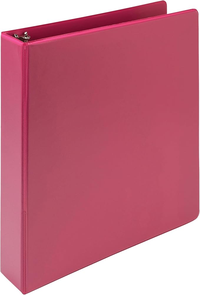 Samsill Plant-Based 1.5 Inch Durable Round Ring, Made in USA, View Binder, Eco-Friendly, USDA Certified Biobased, Single, Bright Pink
