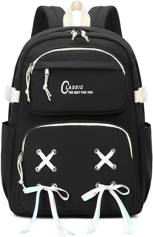 Casual School Bookbag Travel Backpack for Teen Girls