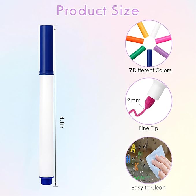 14 Pcs 4.1 Inch 7 Colors Mini Neon Dry Erase Markers, Acrylic Board Color Neon Markers Pens for LED Drawing Message Writing Note Board with Colors