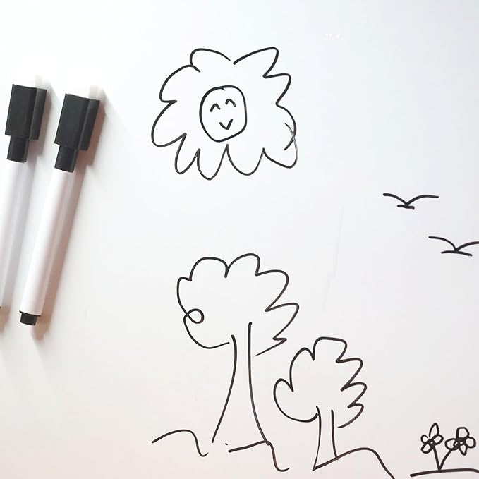 20 Pcs Black Magnetic Dry Erase Markers with Eraser Cap, Mini White Board Markers Bulk, Fine Tip Pens for Whiteboard, School Classroom, Party, Office and Home