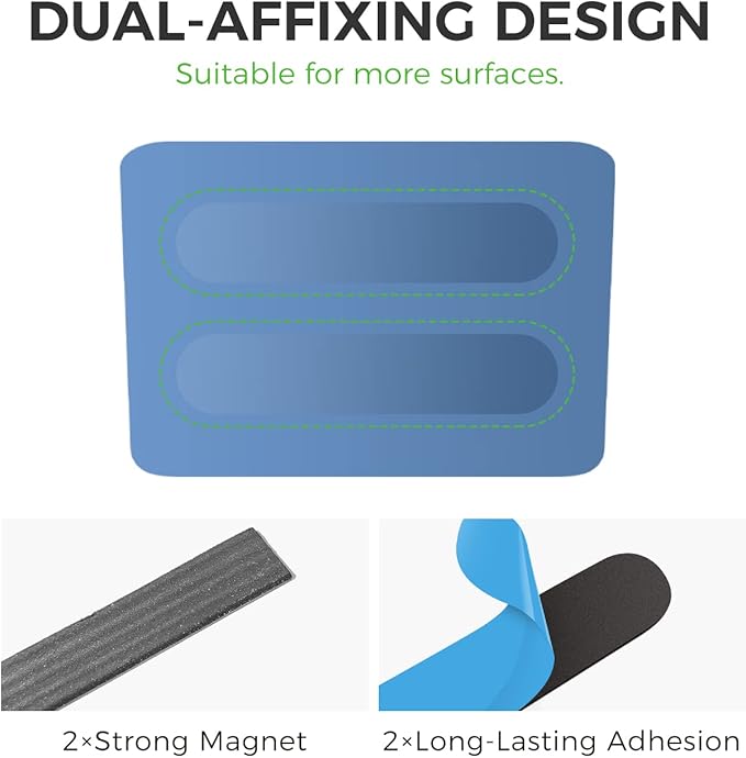 loukin Magnetic Marker Holder, Dry Erase Marker Holder, Remote Control Holder, Magnetic Storage Organizer for Whiteboard or Refrigerators (Blue)