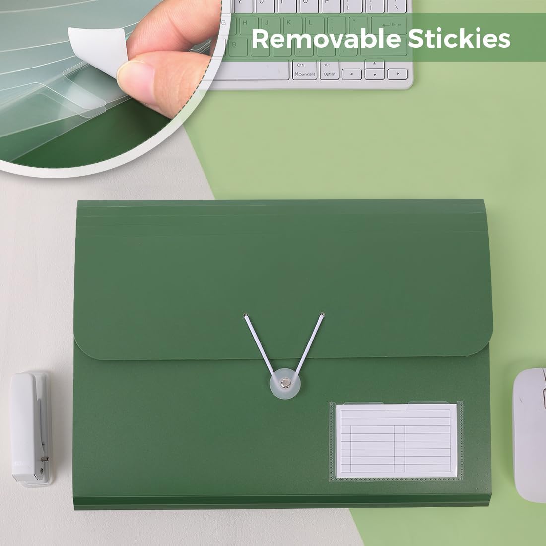 SKYDUE Expanding File Folder, Accordion File Organizer with 13 Pockets for A4/Letter Sized Paper, Accordion Folder with Labels - Document Receipt Organizer for Office, School, Home