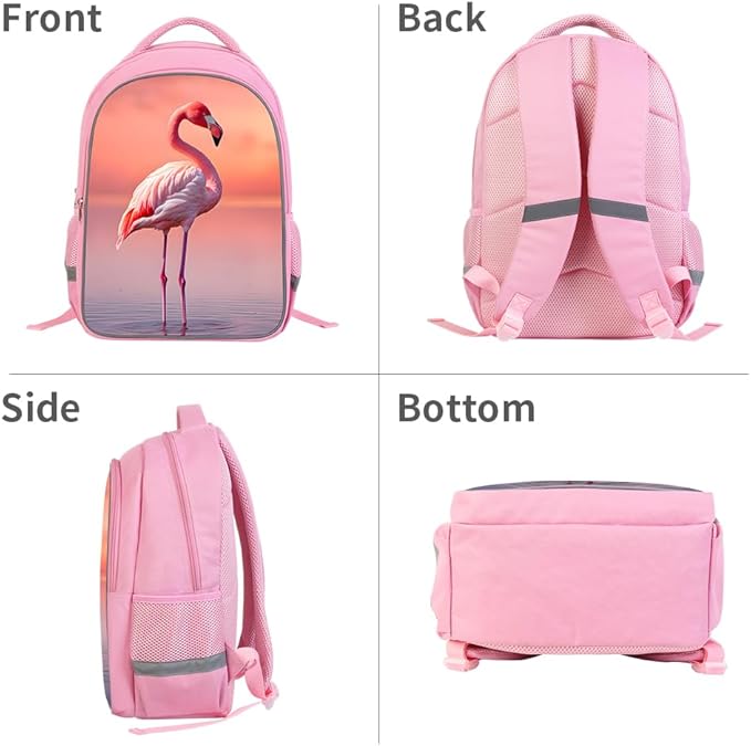 Kids Backpack, 3D Reflective Cartoon, 600D Polyester & Dual Zippers, 17" Bookbag with Ergonomic Design for boys & girls age 6-18, Rugby Space Style for school Children Kids