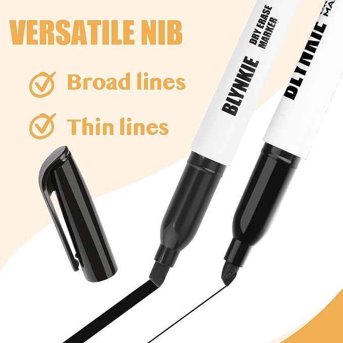 Dry Erase Markers Bulk Pack of 102 Chisel Tip Black Whiteboard Markers, Low Odor Suitable for School Office and Home