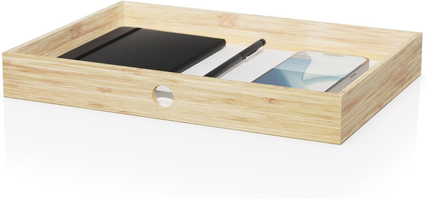 DesktopOrganizer-1drawer Prosumer's Choice Desk Paper Organizer Tray Wood - Ideal Solution and Size for Clean Desktop Setup - Suitable Desktop Organizer, Dimensions: 1.6x12.5x8.8