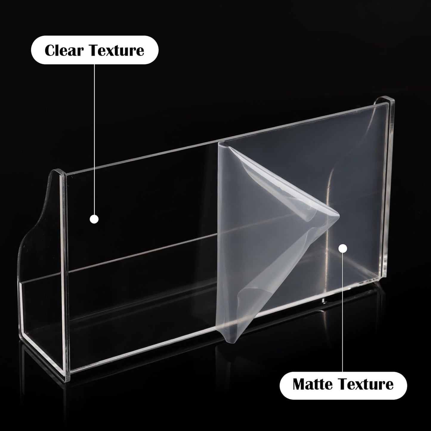 5x8 Inch Index Card Display Stand Acrylic Card Holder For Desk Note Card File Box Postcard Holder Business Stand Display Index Organizer Case for Office Business Desktop(No Card)