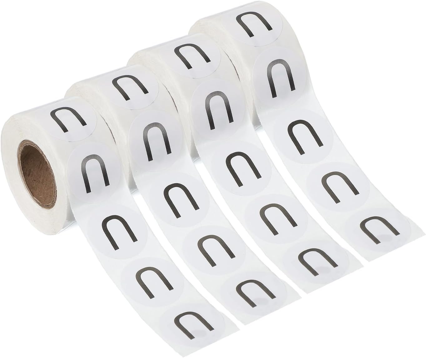 PATIKIL 1" Letter U Stickers, 4 Rolls Self-Adhesive Alphabet Round Circle Dots Labels for Organization Storage Inventory Boxes Scrapbook Craft 2000 Pcs Total