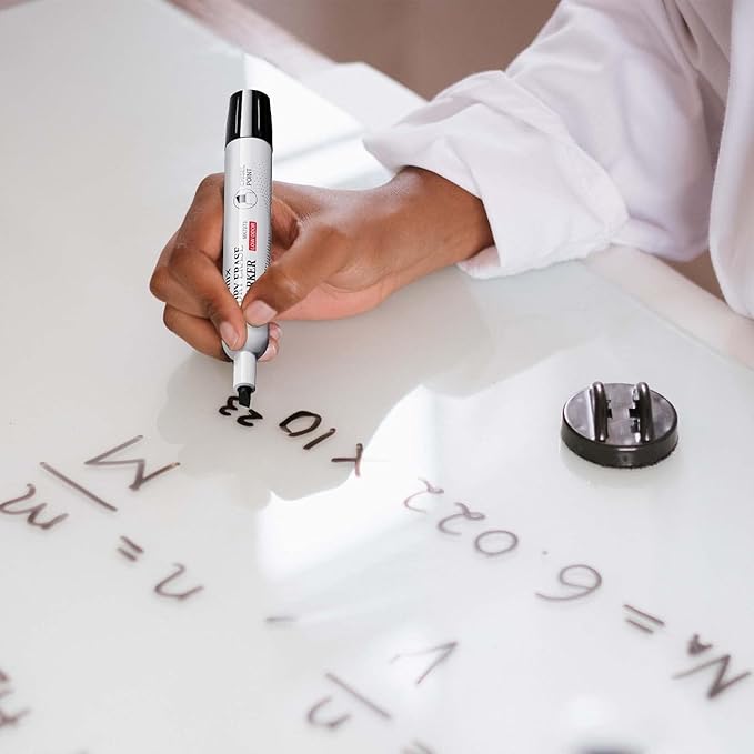 Comix Dry Erase Markers, Black Color, 4 Sets of 36 Markers, 144 Markers Total, Chisel Tip Whiteboard Makrers for Teachers Office & School Supplies