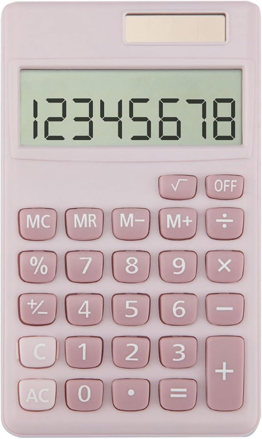 Pink Calculator,Calculator Small,Back to School Gifts for Students,School Supplies Essentials Mini Calculators Cute Solar 4 Function Calculators Basic Calculato for Home Office Supplies
