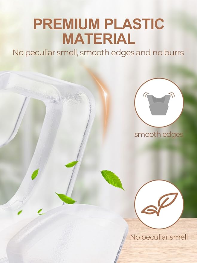 HOUSE DAY Closet Organizers and Storage, College Dorm Room Essentials - 60 Pack Clear Clothes Hanger Connector Hooks, Heavy Duty Hangers Organization, Premium Space Saving Hangers