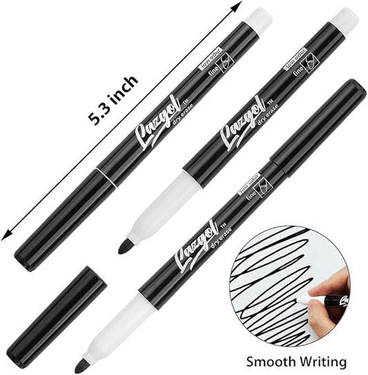 Dry Erase Markers Bulk, 60 Pack Black Low Odor Whiteboard Markers, Fine Point Dry Erase Markers Perfect for Writing on Dry Erase Whiteboard Mirror Glass for School Office Home
