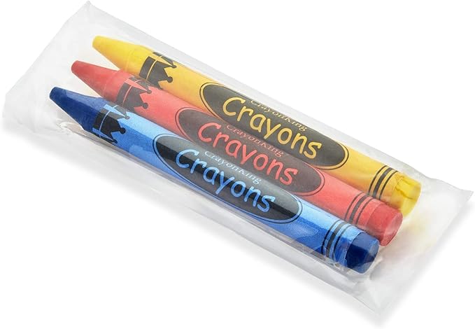 CrayonKing 720 Sets of 3-Packs in Cello (2,160 Bulk Crayons) – Restaurants, Classrooms, Parties & Events – Kid-Safe, Pre-Packaged, Assorted Colors Non-Toxic Crayons
